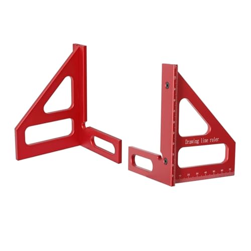 Transportador de ángulos con regla triángulo de aluminio miniatura 7