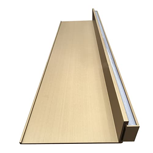 Étagère murale flottante LED grise 100 cm rangement plante maison