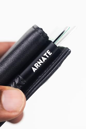 Pop Up Cards Leather Wallet Minimalist with Coin Pocket Magnetic Closure Side Slider 10 Cards Holder with ID Window Cash & Credit Cards, BLACK, RFID Safe Zip Around Genuine Leather Wallet4