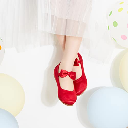 Image of Felix & Flora Toddler Flower Girl Dress Shoes - Girl Ballet Flats Party School Shoes Wedding