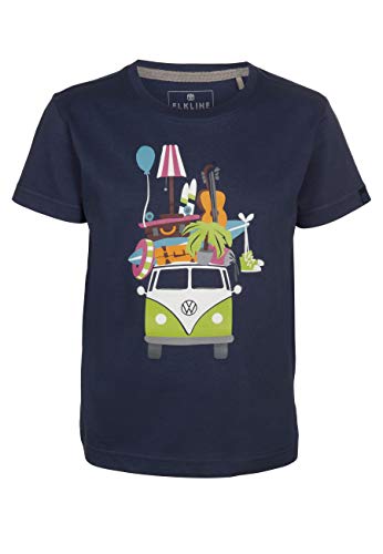 ELKLINE Kinder T-Shirt Huckepack VW-Bulli Print 3041179, Farbe:darkblue, Größe:116-122