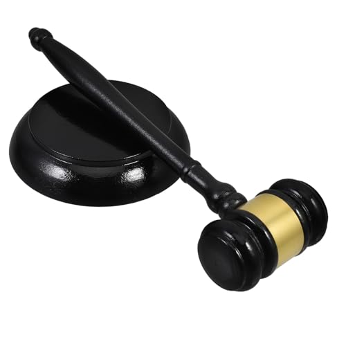 Martillo sonido claro subasta portatil madera negro juez profesional para salas de juntas 1