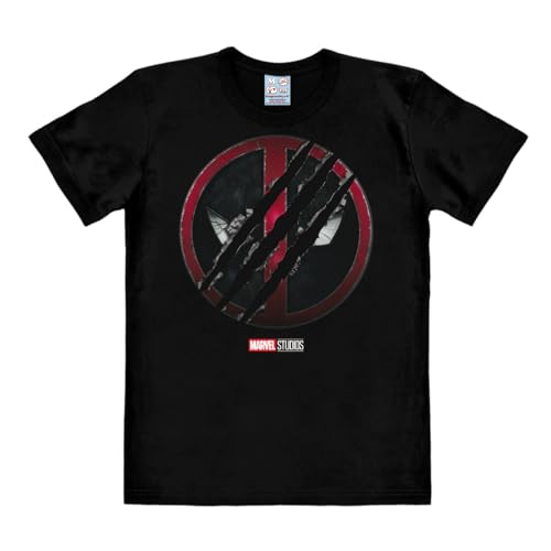 Logoshirt® Marvel I Deadpool & Wolverine I Logo I T-Shirt imprimé I Femme & Homme I Manches Courtes I Noir I Design Original sous Licence I Taille XXL
