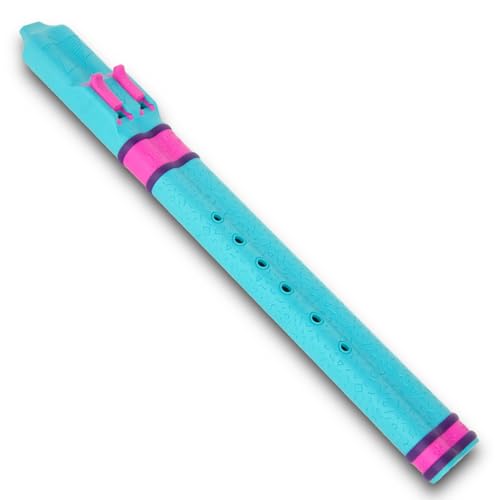 BaFlute Native American Style Drone Flute Key of A 432hz Double Chamber Drone Flute 3D Printed 90s Vibe Turquoise (Turquoise)
