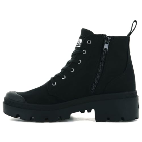 Image of Palladium Women's Pallabase Twill Canvas Combat Ankle Boots | Casual Boots