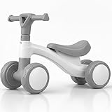 Edibaby, Triciclo Bebé 1 Año | Correpasillos Ligero | Primera Bicicleta de Equilibrio para Bebés | Bici sin Pedales | Juguete Niño 1-2 Años (Color) (Gris)