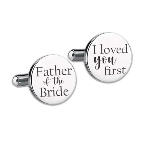 Mancuernillas Love, Georgie Father of the Bride en acero o oro miniatura 1