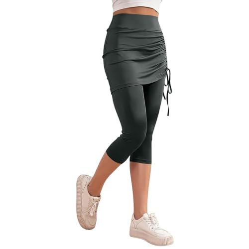 Pantalon Pirata Mujer Deportivos Mallas Cortas Mujer Ropa Anchos Moda Calções Mulher Pants Verano 2#Gris Oscuro L