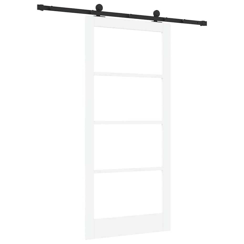 vidaXL Drzwi przesuwne ORKDAL 93 x 202 cm Lite drewno sosnowe i szkło
