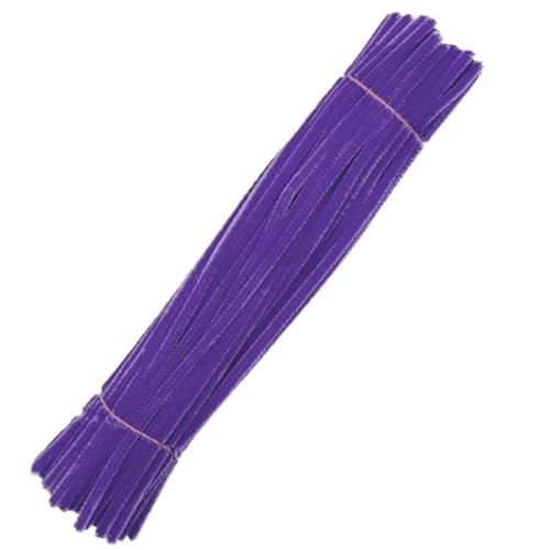 Tallos de chenilla morados para manualidades y flores DIY, pack de 200 limpiapipas