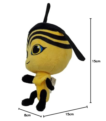 Bandai Miraculous Ladybug Peluche 15 cm Pollen Licence Officielle Miraculous Peluche Kwami Abeille Pollen P50694 - vue 3