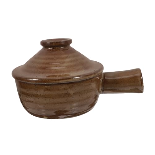 Alipis Cazuela De Cerámica Para Cocina Con Tapa Resistente Al Calor, Capacidad Pequeña, Apta Para Microondas y Horno, Utensilio Doméstico Para Guisos y Arroz, Olla Saludable Para Uso Diario