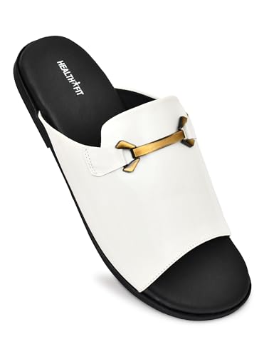 Image of HEALTH FIT Extra Soft Comfortable Traditional Ethnic Chappal /Slippers Wedding & Festive Sliders for Gents /Boys Lightweight flexible TPR sole & Easy-to-wear slip-on design cushioned for Men HF7017