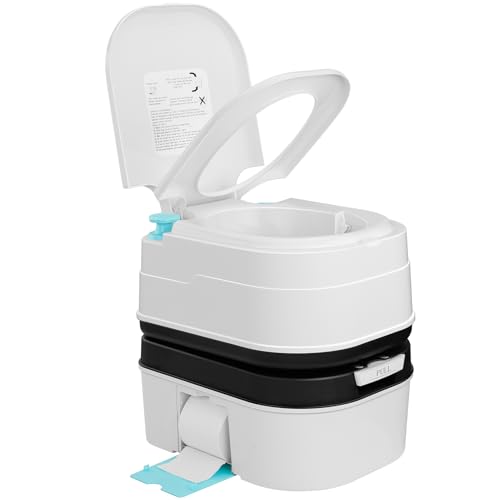 Kohree 6.34 Gal Portable Toilet for Adults: Large Camping Toilet with Detachable Waste Tank -...