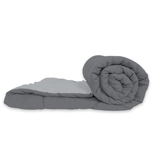 Image of Monte Carlo Symphony Solid Micro Reversible AC Comforter for Double Bed | 3 Ply Soft Comforter with 150 GSM Filling & 85 GSM Micro Fabric | Lightweight All Season Quilt | 87 x 95 Inch