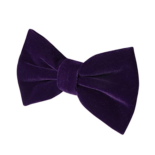 Houlife Mens Velvet Bowtie Pretied, Solid Color Formal Adjustable Tuxedo Bow Ties For Wedding Party Prom Various Color (Purple) #TOP3