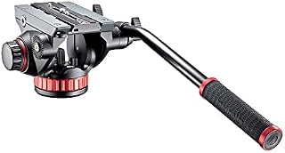 Manfrotto Video Head with Flat Base and Fixed Lever, Video Head for Compact Video Cameras and DSLR Cameras, for Filming, Videography, Content Creation, Vlogging, Live Streaming