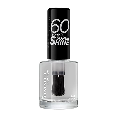 Rimmel London 60 Seconds Super Shine Esmalte de Uñas Tono 740 Clear, 8 ml