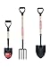 CRAFTSMAN CMXMKIT0120 3-Piece Wood Handle D-Grip Digging Tool Set with Compact Shovel, 4-Tine Fork and Round-Point Shovel