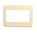 Leviton ACWP3-A 3-Gang Device, Acenti Wallplate, Screwless Snap-On Mount, Natural