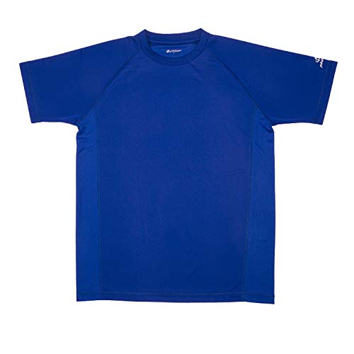 phiten(ファイテン) RAKUシャツ SPORTS (SMOOTH DRY) 半袖 ロイヤルブルー 2XO