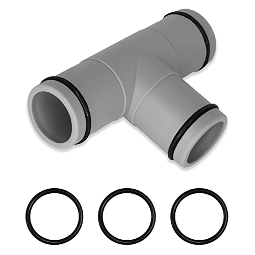 KarDor Durchmesser 32 mm Schlauch-T-Joint oberirdischer Pool-Schlauchverbinder, 3 Schnittstellen, Pool-Adapter, Grau (3 Schnittstellen) Cover