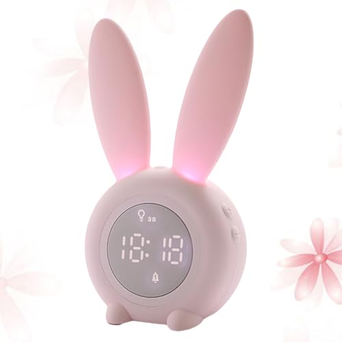 Réveil lapin en silicone et ABS, le cadeau idéal avec veilleuse intégrée pour petits et grands
