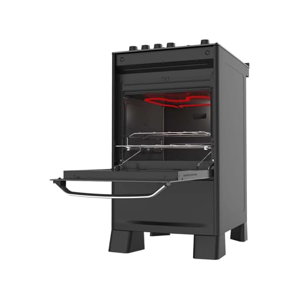 SUGGAR FOGÃO BEST GRILL PRETO 220V MESA DE VIDRO 4 BOCAS GRILL NO FORNO TRIPLA CHAMA TREMPES FERRO FUNDIDO FGV407PT2 - Imagem 4