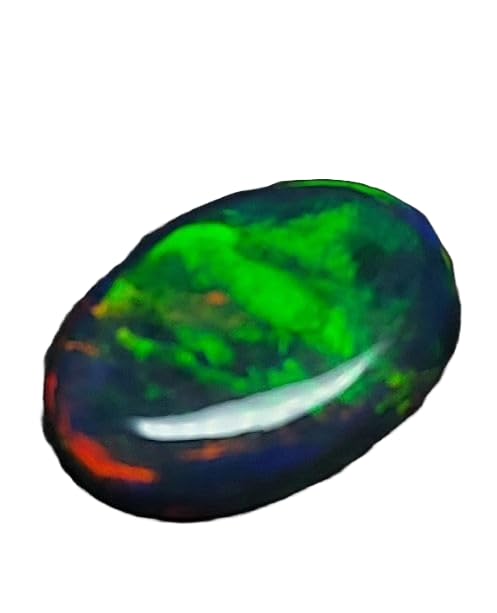 Opale noire éthiopienne 11x8mm cabochon naturel multi feu pour la fabrication de bijoux