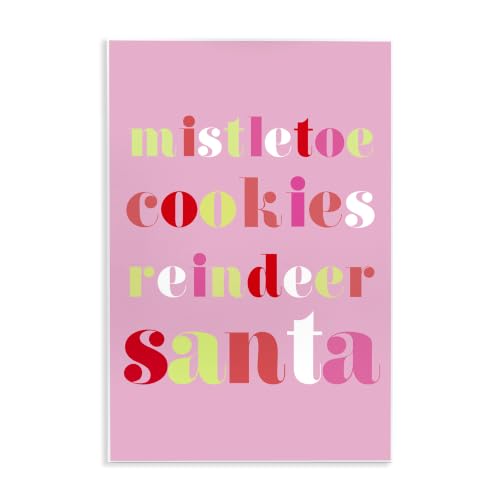 Mistletoe Cookies Reindeer, 13 x 19 Inch Mounted Print on Wall Plaque