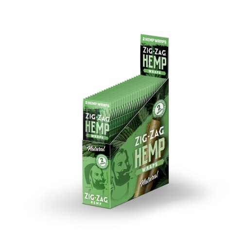 Zig-Zag - Natural Hemp Wraps - Non Gmo - 2 Wraps Per Pack – 6 Packs – 12 Wraps (Natural) #TOP3