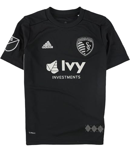 adidas Boys Kansas City Sporting Jersey, Black, Big Kids (8-20), S3