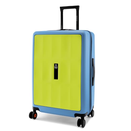 Image of Nasher Miles Zanzibar TSA Lock Hard-Sided Polycarbonate 8 Wheels Double Spinner Check-in Luggage Green Blue 24 inch |65cm Trolley Bag| Suitcase,Medium