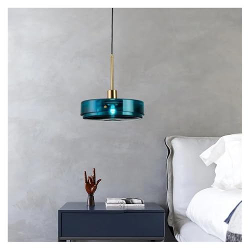 Lustre plafonnier en verre bleu moderne Type A pour éclairage de cuisine