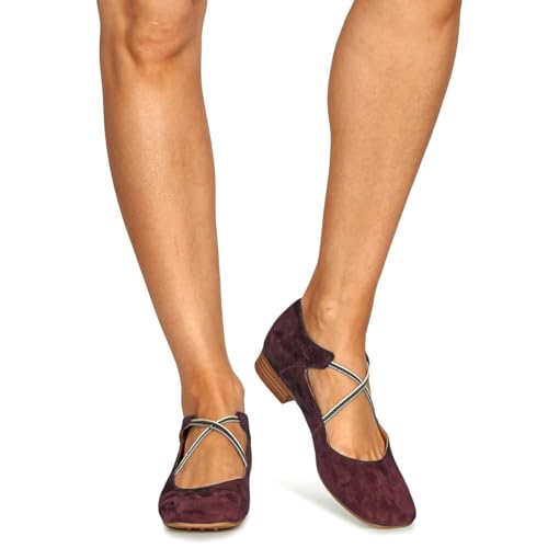 SHODENSE Women Casual Round Toe Flat Shoes Cross Strap Slip On Walking Flats Comfortable Suede Flat Heel Dress Shoes Crisscross Ballet Flats Drive Office Ladies Street 4-11 M US4