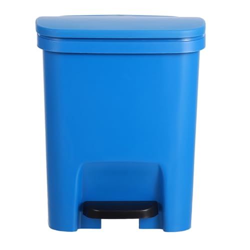 STOBAZA Cubo Basura Cocina Pedal Plástico Rectangular Moderno con Tapa Cierre Hermético para Hogar Oficina Dormitorio Diseño Adaptable y Elegante