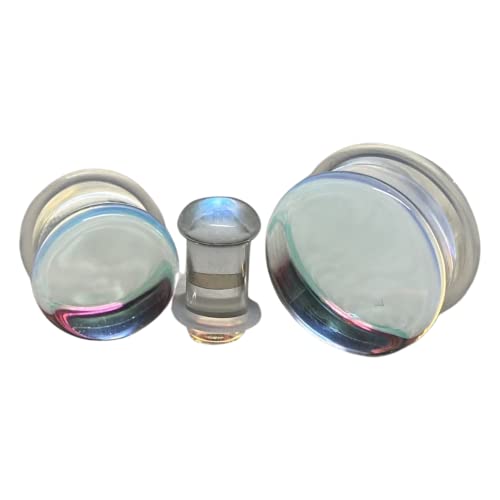 Generic Aurora Borealis Single Flare Glass Plugs (PG-574)