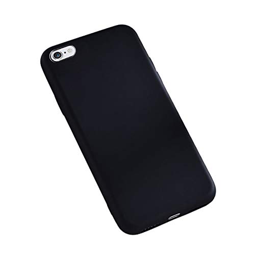 Funda iPhone 6 Plus / 6S Plus, Carcasa Silicona Suave Colores del Caramelo con Superfino Pelusa Forro,Anti-rasguños Protección Teléfono Case para iPhone 6 / 6S (iPhone 6 / 6S, Negro)