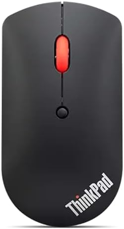 Lenovo ThinkPad 4Y50X88822 Bluetooth Silent Mouse, Wireless Connection, Quiet Design, 3 Buttons, Blue LED, DPI Switching, Ambidextrous, Compact