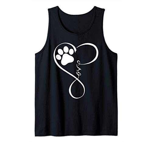 Dog Love Paw Funny Pawprint Design Dog Owner Cute Pet Lover Canotta