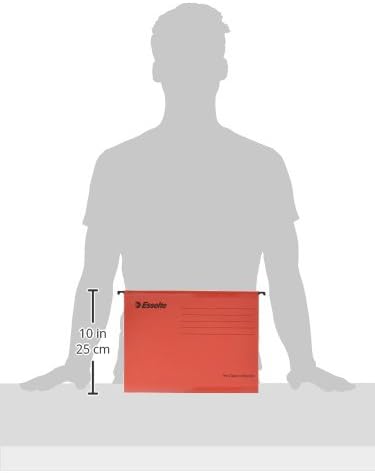 Esselte Klasik Askılı Dosya, A4, Kırmızı, 25'li Paket, Sekmeler Dahil, 90316 - Görsel 3