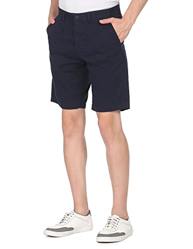 Image of U.S. Polo Assn. Men Light Khaki Flat Front Slim Fit Regular Shorts