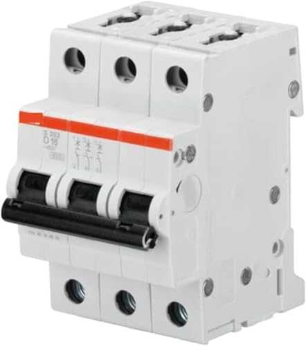 Disjoncteur miniature S200 ABB 3P D 20A triphasé pour tableau électrique