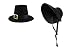 Nicky Bigs Novelties Pilgrim Top Hat and Bonnet Costume Set, Black, One Size