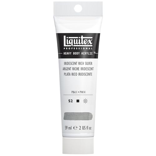 Image of Liquitex Professional Heavy Body Acrylic Paint, 2-oz Tube, Iridescent Rich Silver