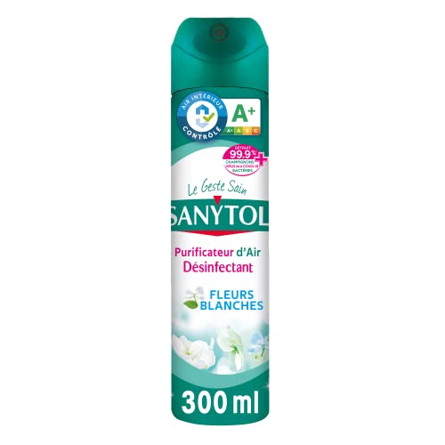 SANYTOL Désodorisant Désinfectant Fraicheur Fleurs Blanches, 300 ml