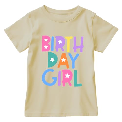 Image of Birthday Girl Shirt 2nd 3rd 4th 5th 6th 7th Girls Birthday Tshirts Cotton Short Sleeve Tee Tops Outfit