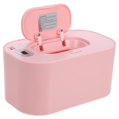 Calentador de toallitas húmedas DOITOOL con caja de ABS rosa de alta resistencia para bebés