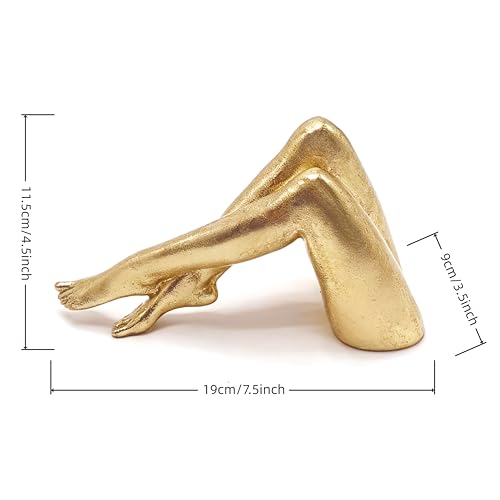 Figura Decorativa de Pierna Dorada en Resina para Hogar miniatura 6