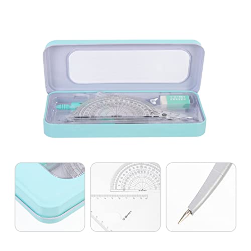 1 Conjunto Conjunto De Bússola Governantes Material Escolar De Volta Bússola De Metal Para Geometria